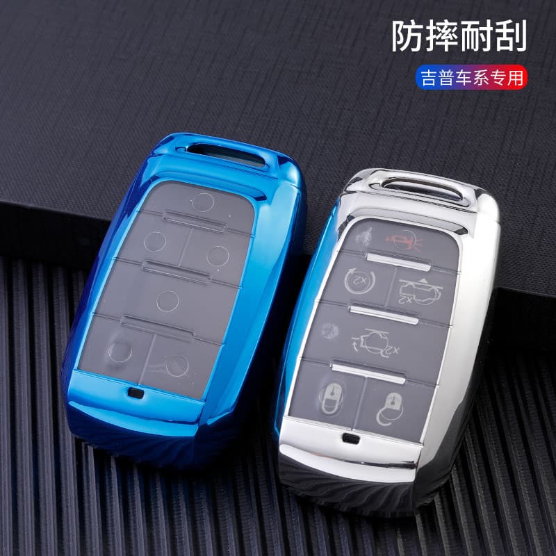 Compatible with Jeep Compass Key Case, Renegade, Commander, Grand Cherokee, Cherokee Key Cover