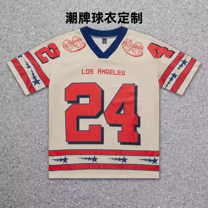 Customized quick-drying heat-sublimated American short-sleeved trendy jersey can be customized with drawings and samples, exclusive pattern LOGO brand