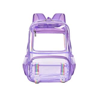 Cross-border Transparent Backpack Waterproof Girls High Aesthetic Large Capacity Elementary Middle High School Girls Schoolbag Security Check Friendly