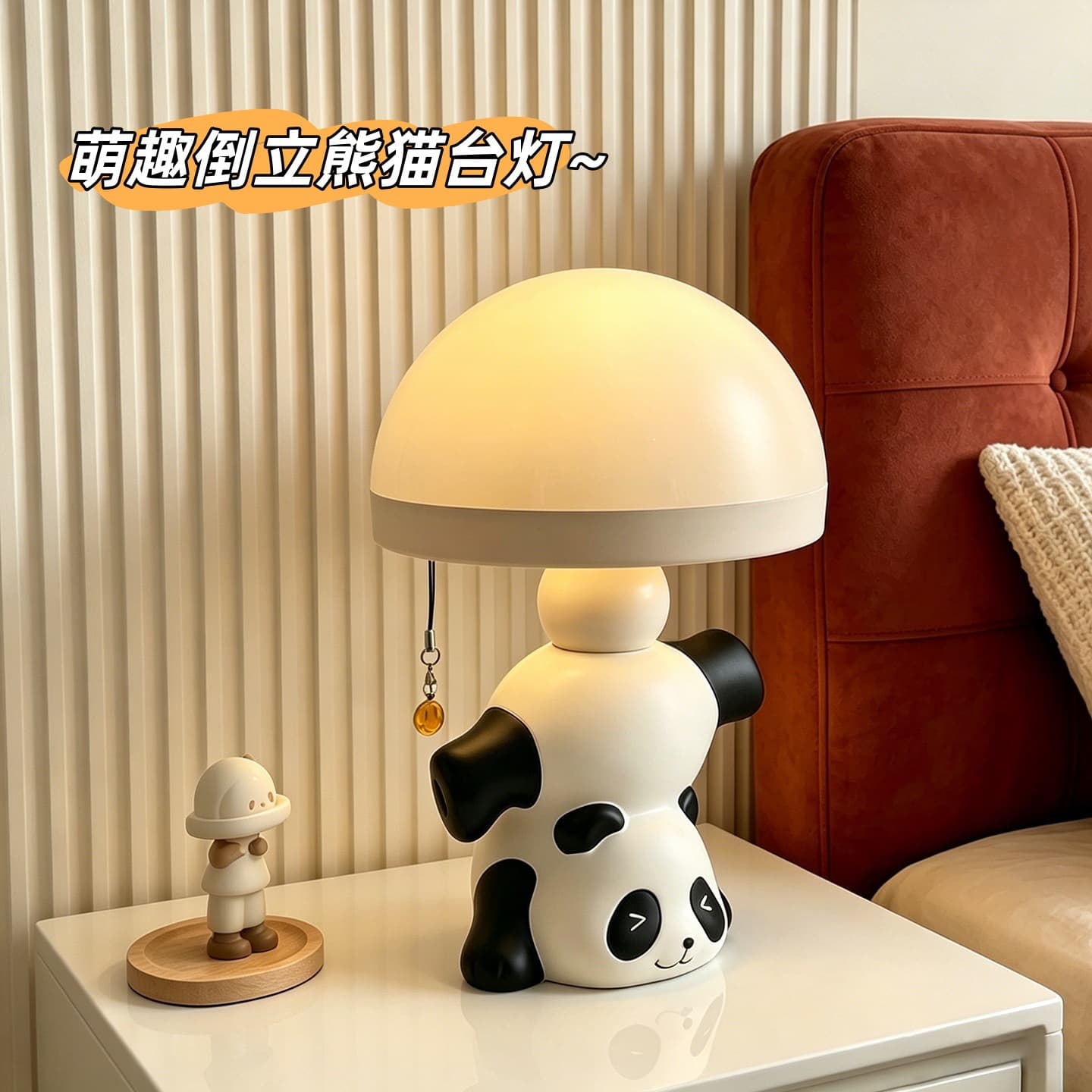 Cartoon Cute Panda Jellyfish Lamp Premium Desktop Decorative Ornament Bedroom Bedside Night Light Housewarming Gift