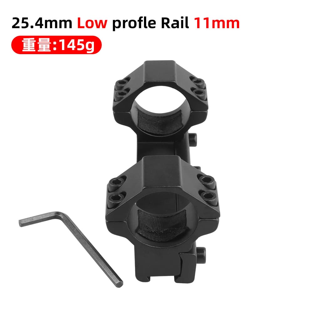 25.4mm One-Piece Low Narrow Scope Mount Ring, Low Narrow 11mm Dovetail One-Piece Clamp, High Quality Mount