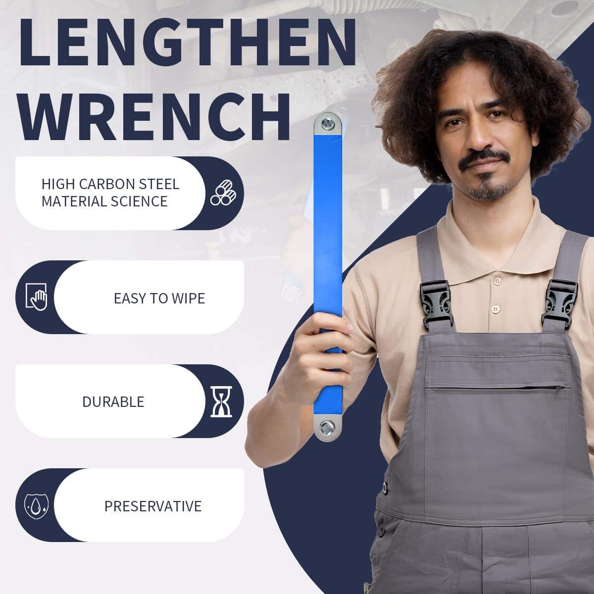 Multi-function Extended Universal Extension Wrench, Double-ended Two-way Labor-saving Ratchet Wrench, Offset Extension