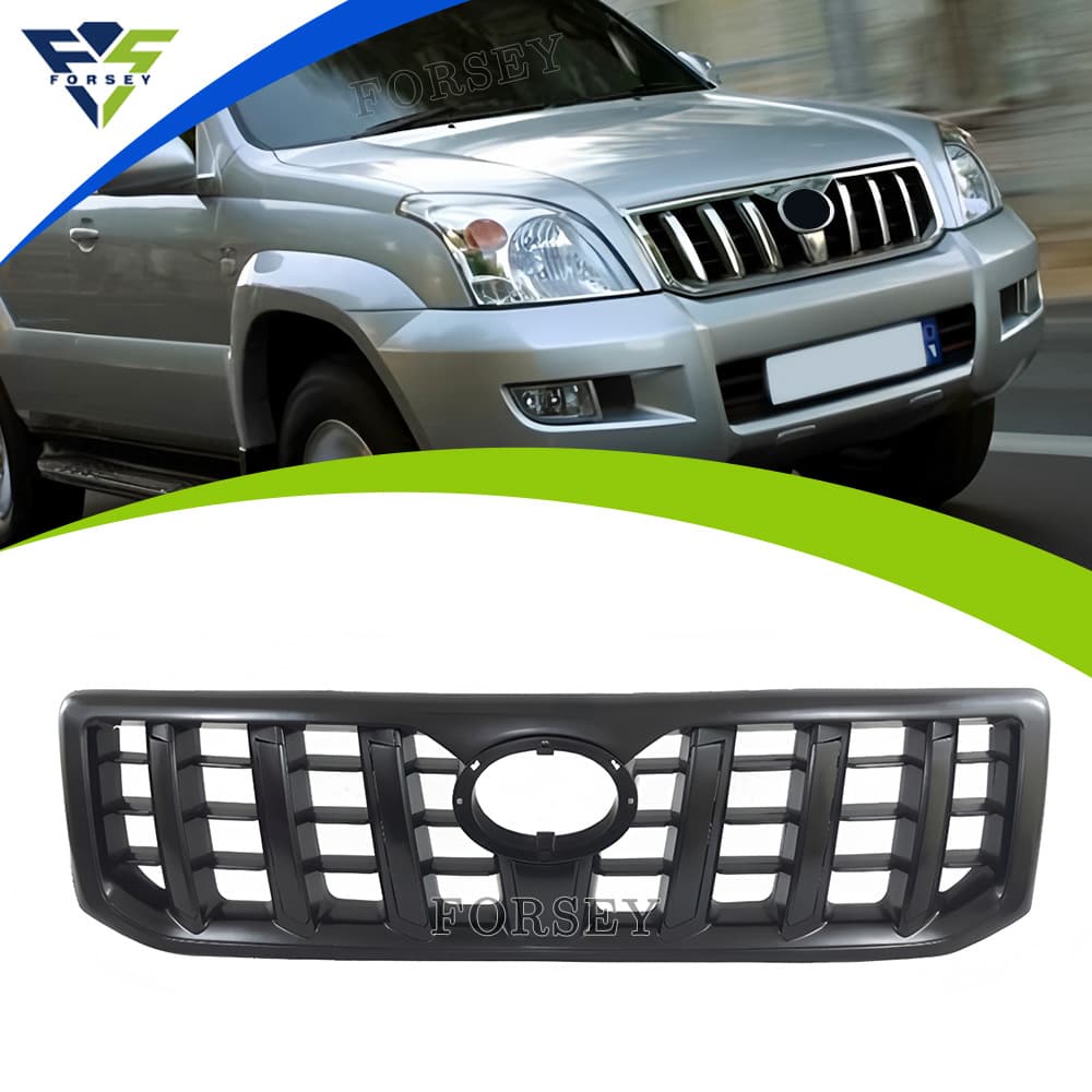 For Prado FJ120 2003-2009 Front Grille Modification Painted Black