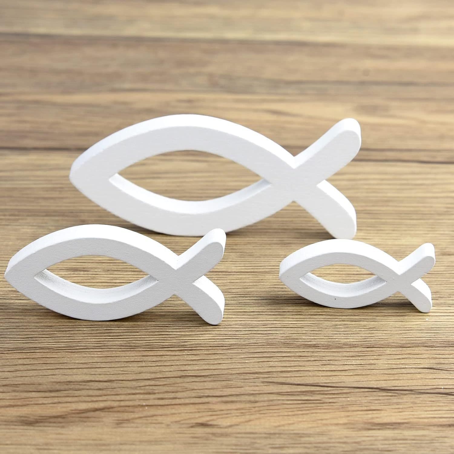 Wooden Fish-Shaped Ornament Creative Home Decoration Baptism Wedding Tabletop Craft Wholesale