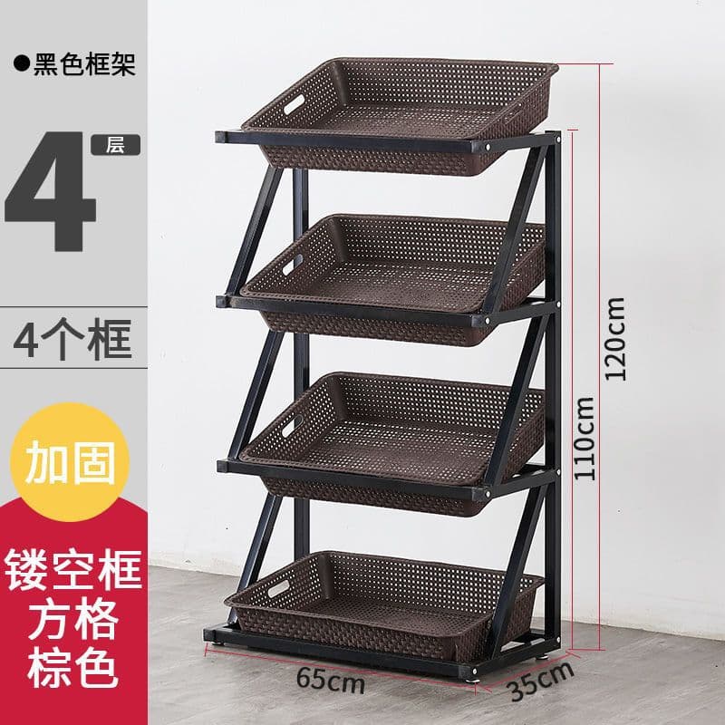 Fruit and vegetable shelf, supermarket shelf, wholesale display rack, fruit stand, fruit shop, supermarket vegetable display