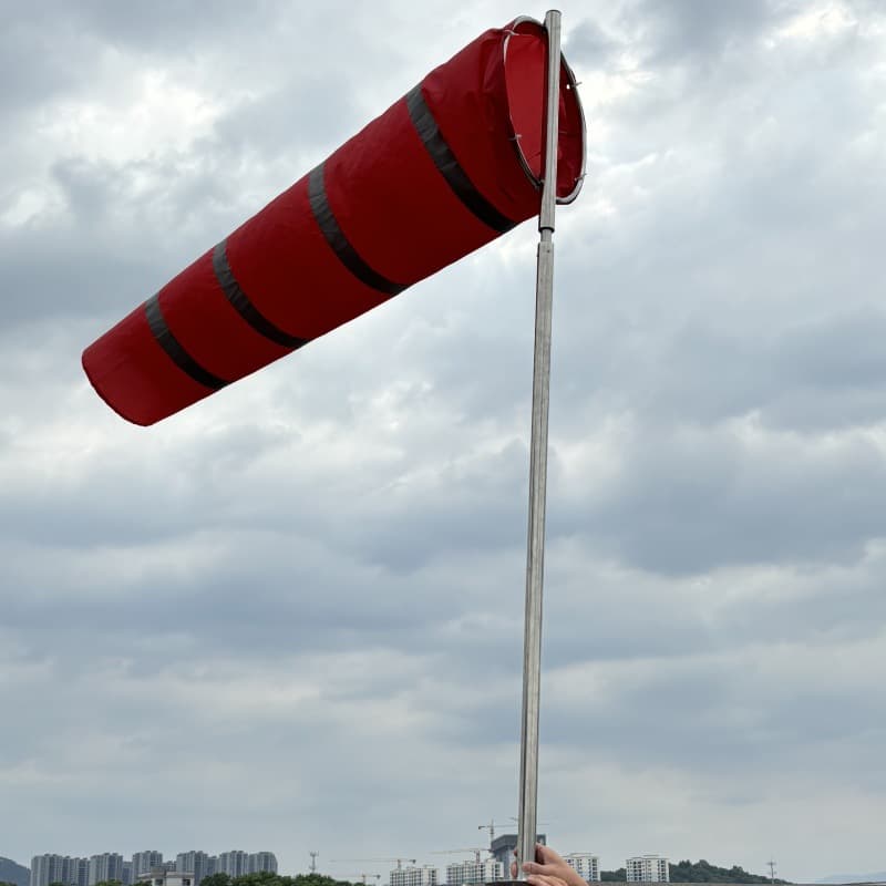Reinforced wind vane fluorescent waterproof bracket stainless steel airport chemical plant oilfield gas station wind sock outdoor inspection