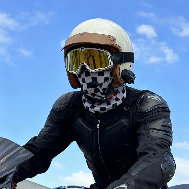 Retro 3/4 Helmet Electric Motorcycle Helmet Unisex Winter Warm Scooter Cruiser Safety Half Helmet 3C Certified