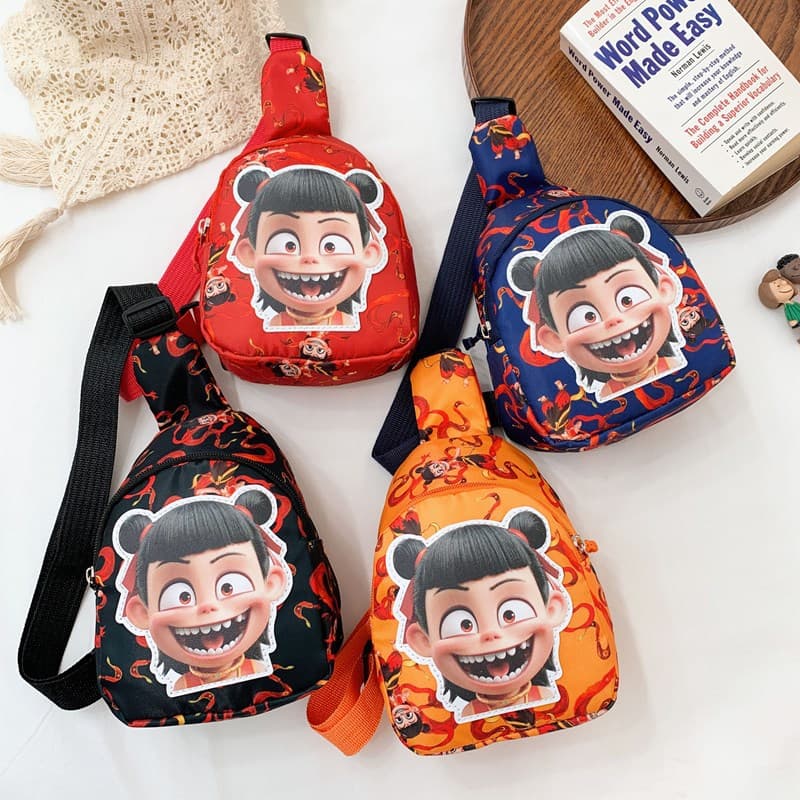 New children's chest bag, stylish cartoon coin purse for boys and girls, outdoor casual crossbody bag, baby accessory backpack