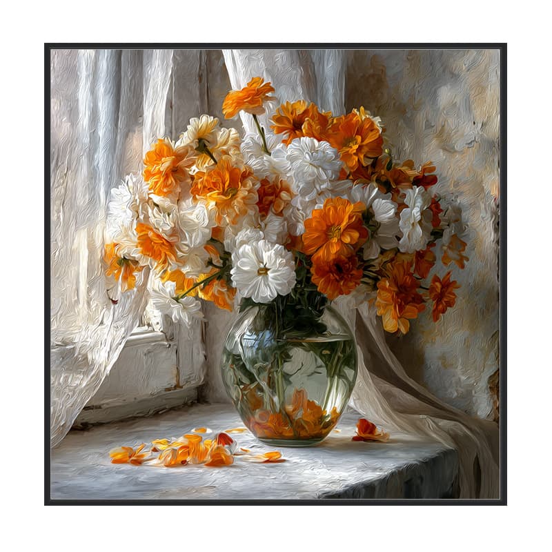 Amazon Cross-border TEUM Handmade DIY Cross Stitch Flower Decoration for Window, Living Room, Bedroom, Foreign Trade Supply