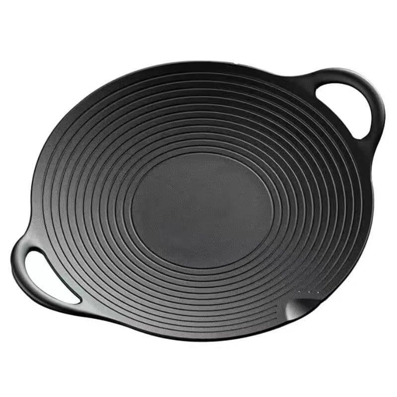 Cast iron threaded grill pan, Korean barbecue pan, outdoor non-stick frying pan, cast iron barbecue pan, uncoated Teppanyaki pan