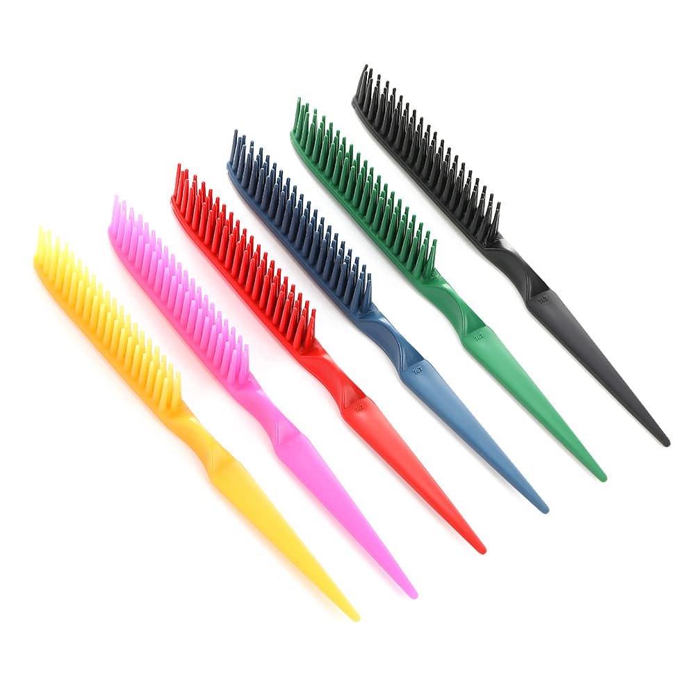 Spot anti-static hairdressing comb, hair salon iron pin tail pick comb, hair dyeing comb, plastic hair cutting tools wholesale