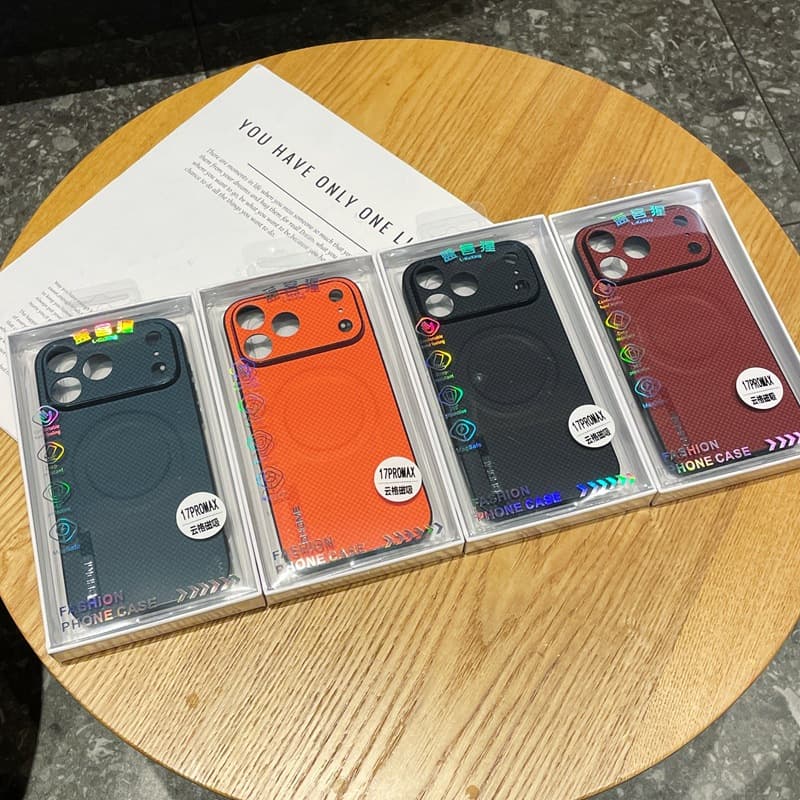Yunge magnetic suction suitable for iPhone17PROMAX mobile phone case 15PM 16 17 mark leather protective cover soft