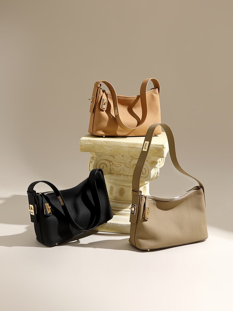 Top Grain Leather Bag for Women 2026 New Genuine Leather Commuter Dumpling Bag High-End Crossbody Bag Handbag Underarm