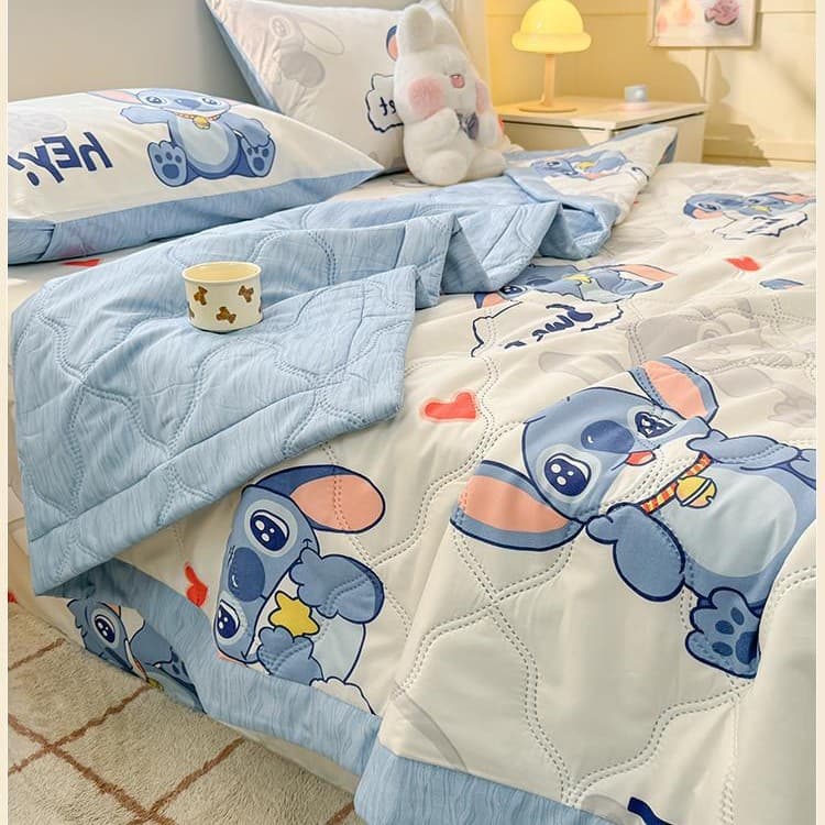 Air Conditioning Quilt, Pure Washed Cotton Summer Blanket, Children's Single Summer Thin Quilt with Cotton Filling, Double Summer Quilt, Soft