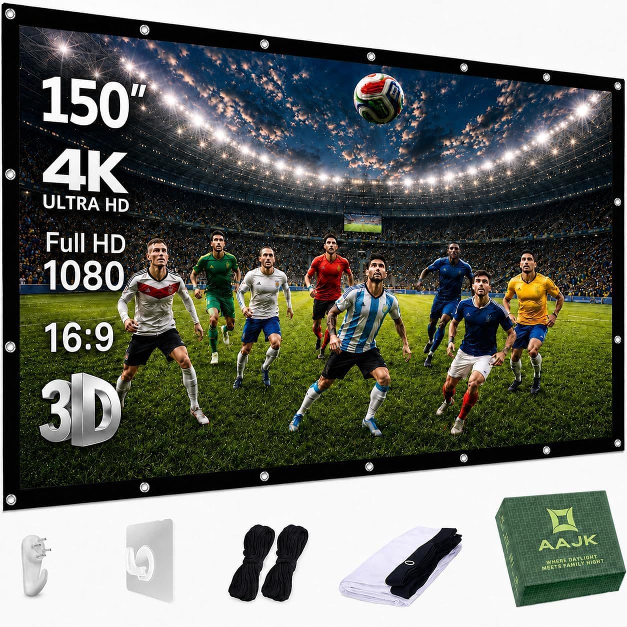 Thin Milk Silk Projector Soft Screen 120-inch Projector Screen 16:9