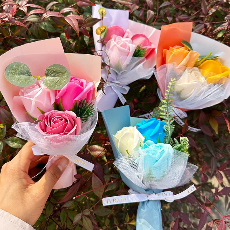 March 8th Women's Day Bouquet Valentine's Day Gift Souvenir 520 Flower Arrangement Eternal Rose Birthday Gift Box