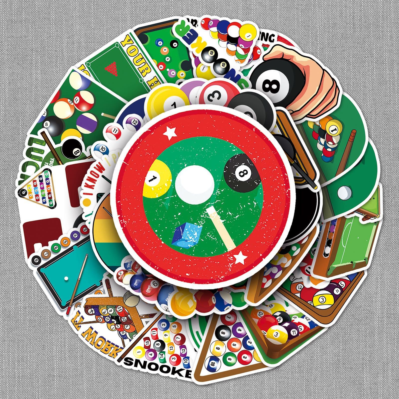 50 Table Ball Creative Personality Stickers Trend Graffiti Waterproof Luggage Computer Car Motorcycle Decoration Stickers