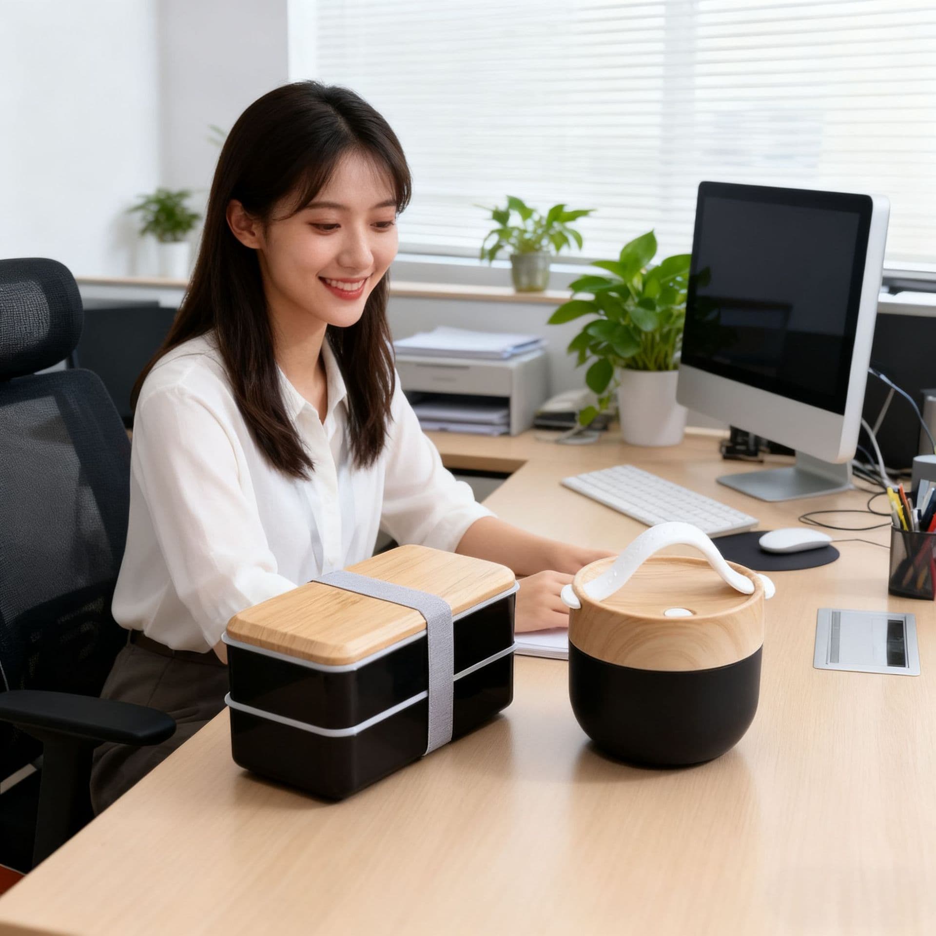 Lunch box microwave oven special office worker home refrigerator lunch box tableware spoon soup bowl student lunch box set