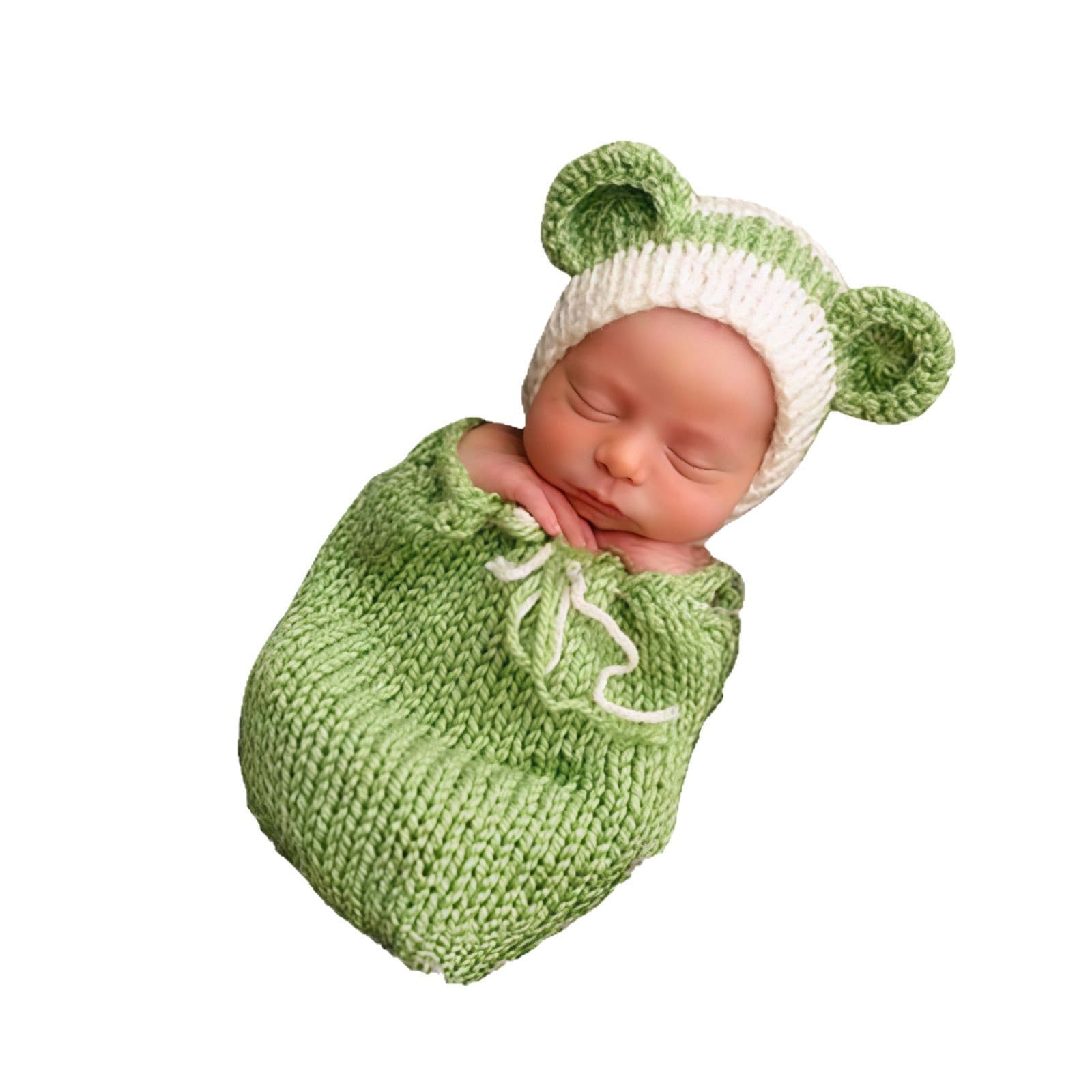 Cross-border New Hand-Knitted Yarn Children's Photography Outfit Baby Photo Cat-Shaped Sleeping Bag Prop
