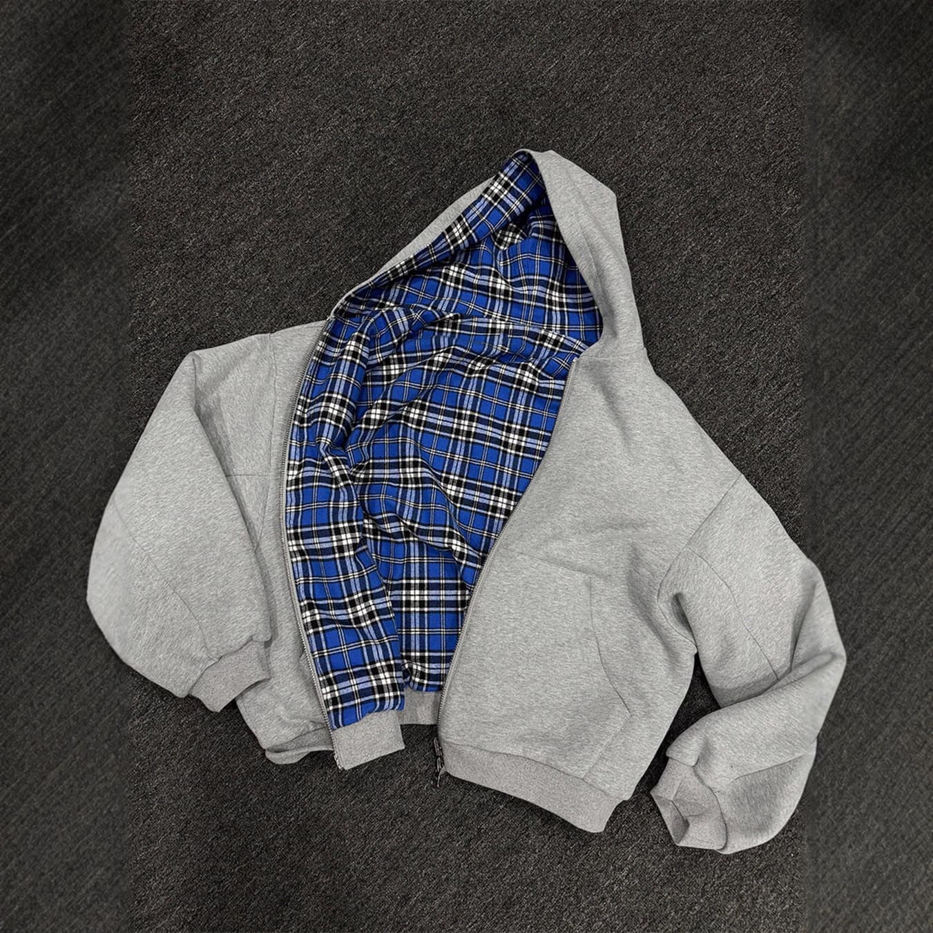 2025 Fall/Winter Hooded Sweatshirt Set Y2K Plaid Fleece Hoodie Women's Winter Streetwear