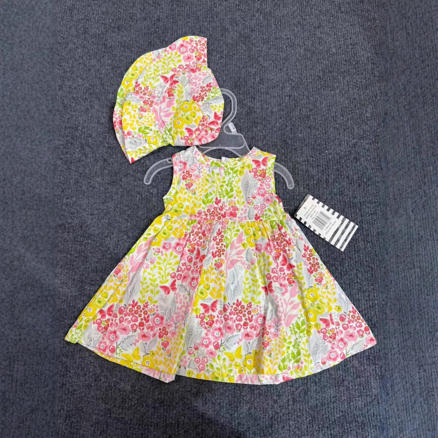 25 Original Summer Girls' Dress + Small Hat Kids Ins Style Princess Dress New Children's Clothing (4)