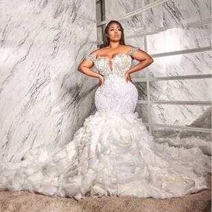 2026 New Collection Amazon New Wedding Dress Cross-Border Bride Wedding Off-Shoulder Sleeveless High-End Niche Wedding Gown