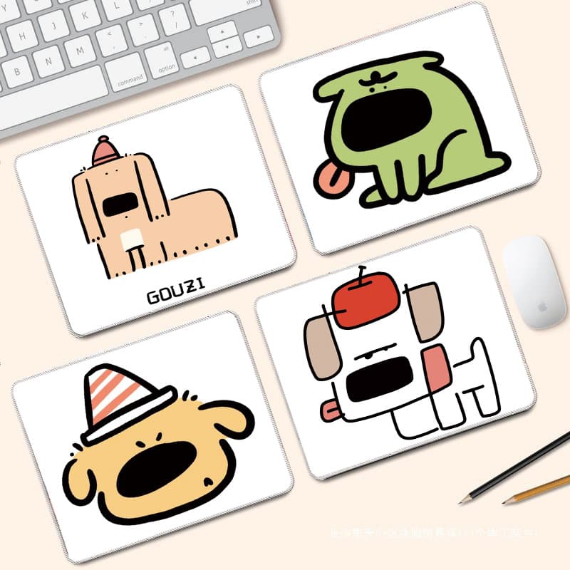 Simple and Cute Funny Dog Mouse Pad for Gaming, Small Size Thickened Flat Computer Keyboard Game Mouse Pad