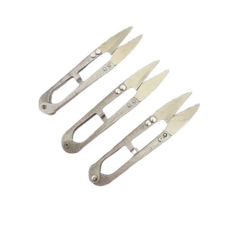 Lidaowang Silver Thread Snips Small Scissors for Cutting Threads, Household U-Shape Spring Scissors for Tailoring, Sewing, Small Size