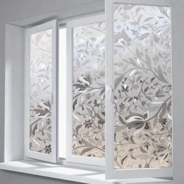 Cross-border Iridescent Privacy Glass Film for Bathroom, Translucent Anti-Peep Frosted Glass Sticker