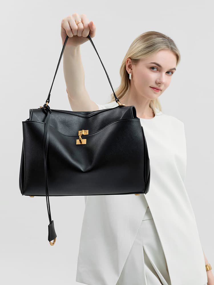 Bags for Women 2025 New Rodeo Bag Large Capacity Commuting Tote Bag Internet Celebrity Same Style Handbag Textured Shoulder
