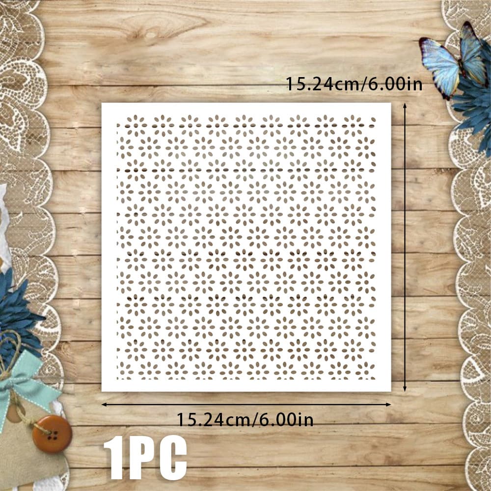 Small Floral Pattern Painting Template Hot-Selling Card Making Hollow Template Wall Painting Journal Decoration Masking Board Wholesale