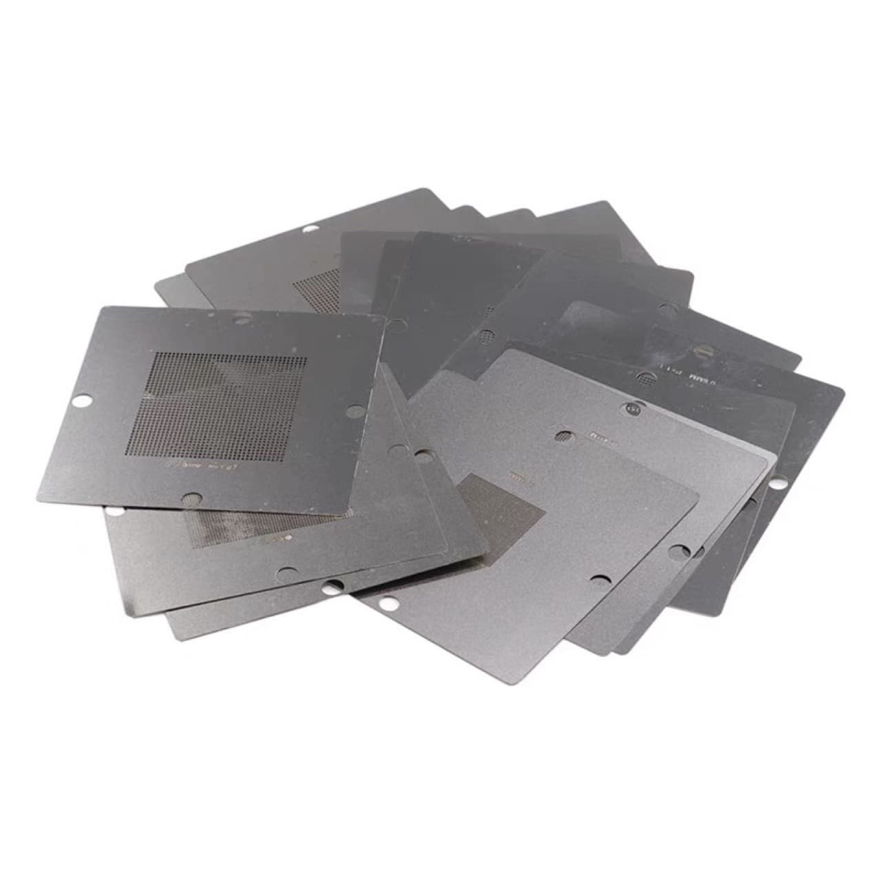 90X90 12-Piece Universal BGA Stencil Kit for Soldering, Solder Balls 0.76 0.6 0.5 0.45