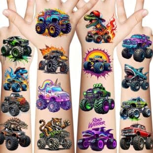 Cross-border Cartoon Watercolor Cool Kart Tattoo Waterproof Realistic Tattoo Sticker TEMU Europe America Tattoo