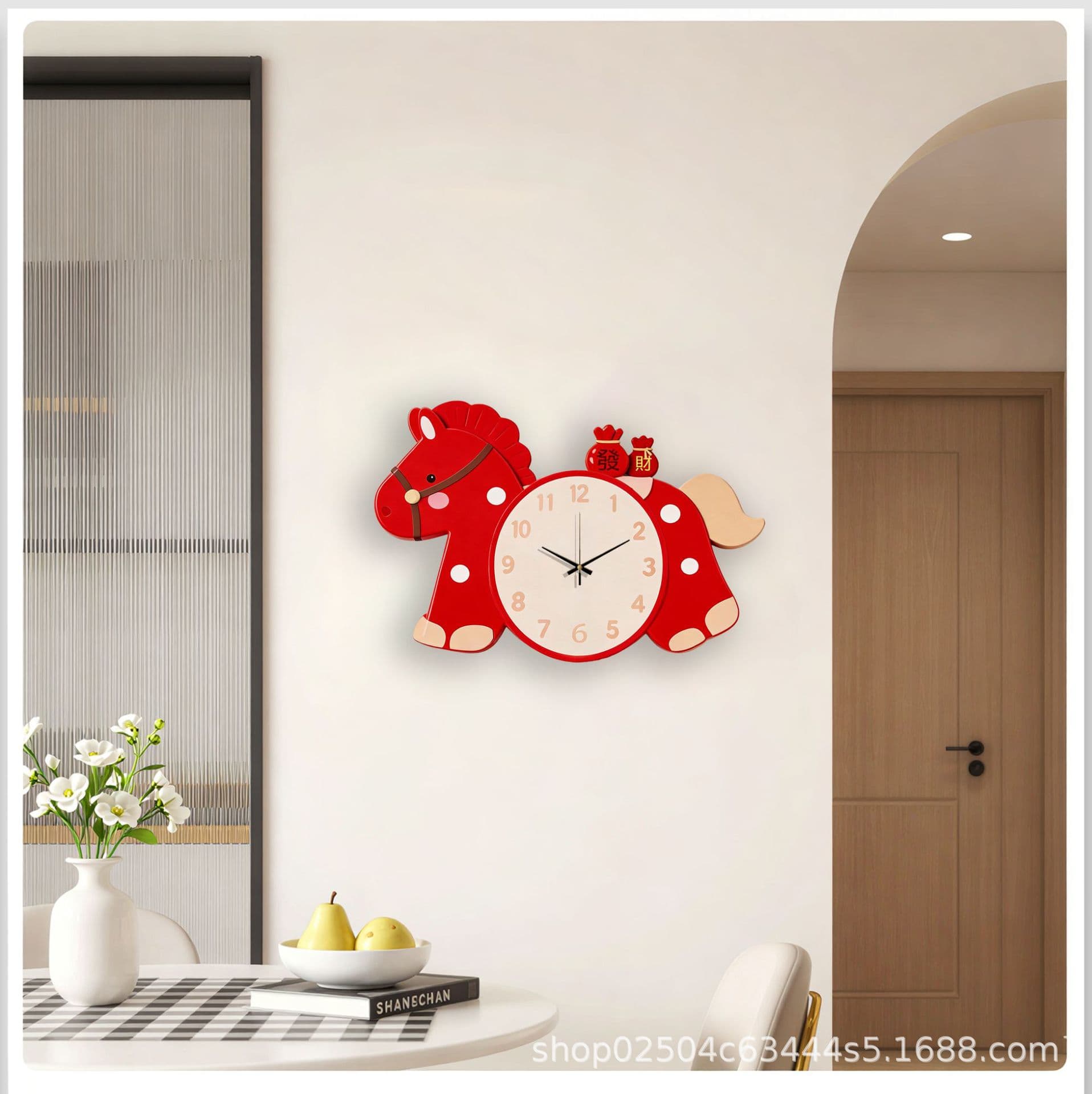 Children's Room Living Room Dining Room Wall Clock TV Background Wall Silent Clock Money Clock Wall Clock Factory Source