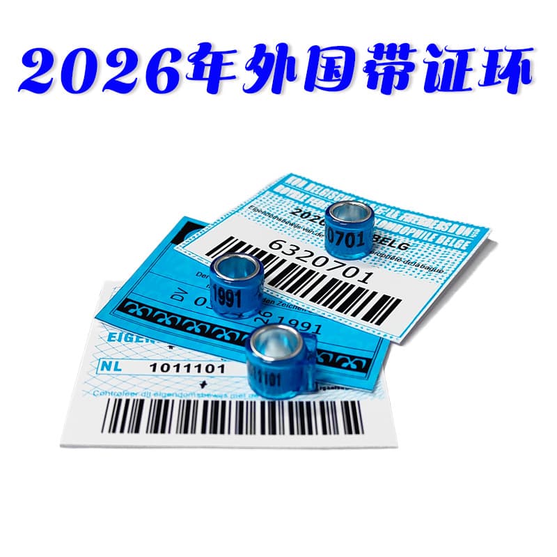 2026 Foreign Pigeon Foot Rings with Identification Tags, Pigeon Leg Bands, Compatible with Electronic Rings, Marking Rings, Identification Rings