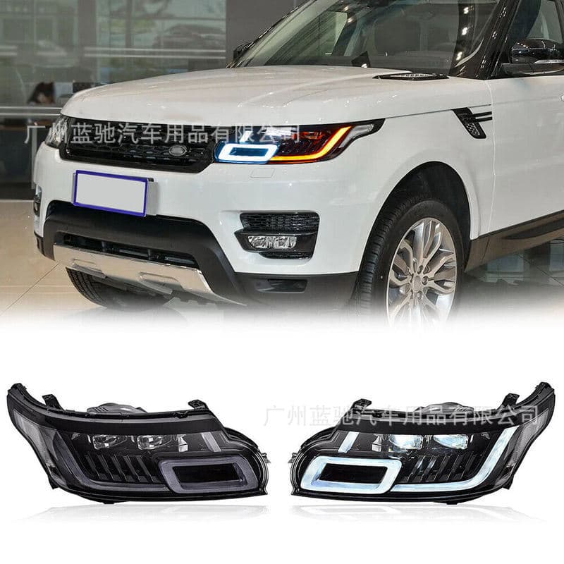 Suitable for 14-17 Land Rover Range Rover Sport headlight assembly modification with new double-lens LED daytime running lights