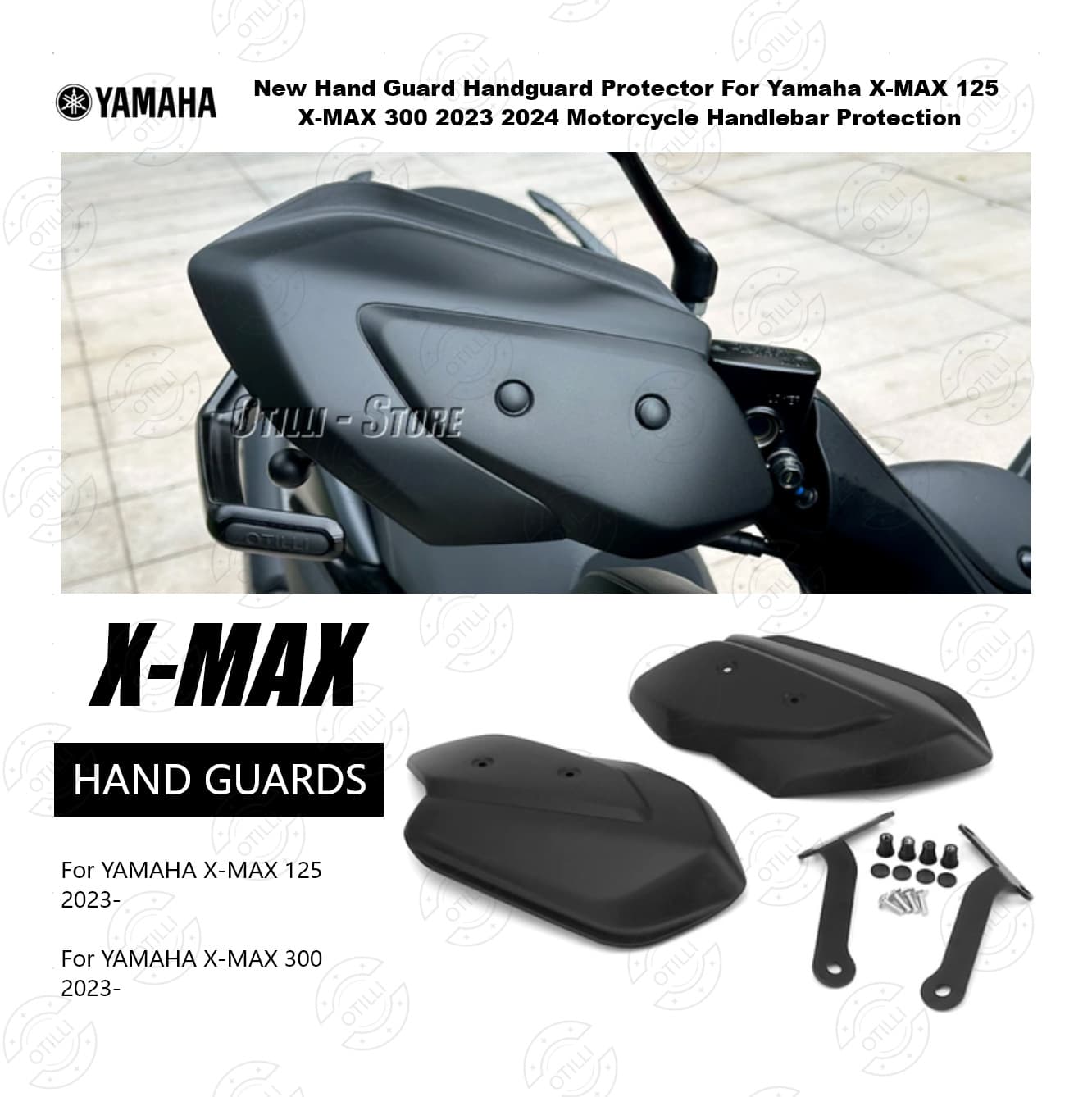 Yamaha X-MAX 125 300 2023-2024 Hand Guards Motorcycle Modified Accessories In Stock