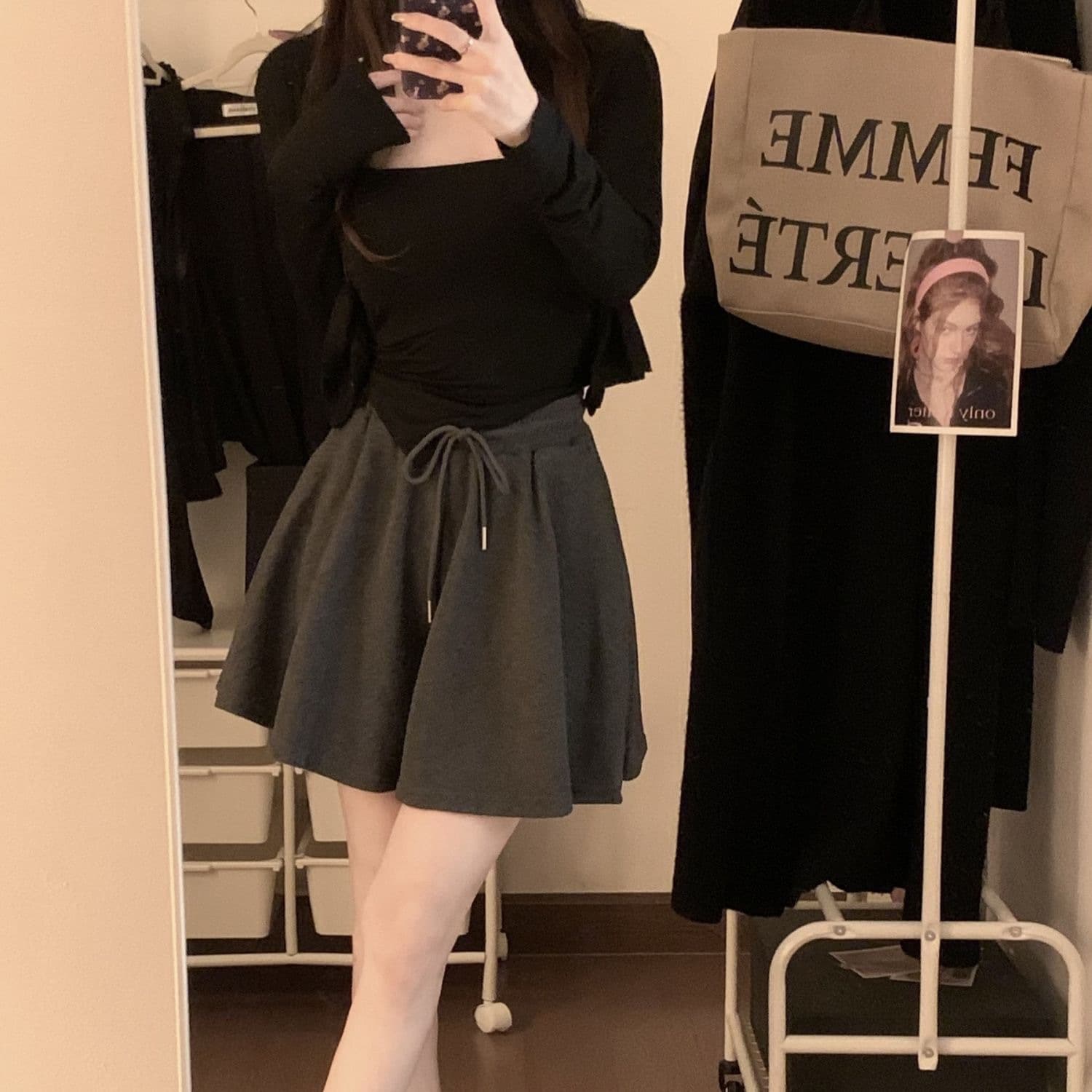 Loose Wide Leg Short Pants Women's Casual Home Clothes Three-Quarter Length Trousers And Skirts Versatile Comfortable Polyester Fiber