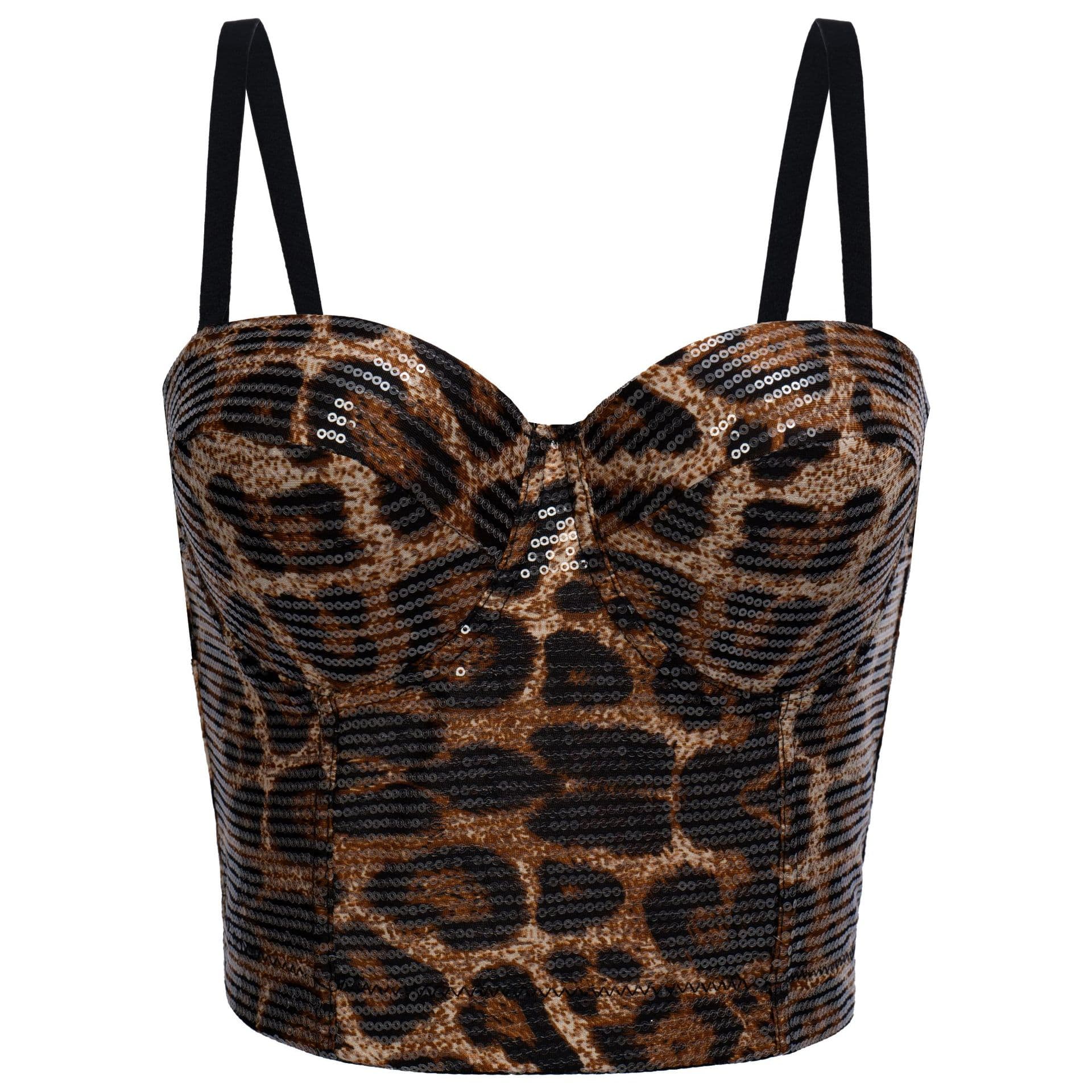 Cross-border Europe and America Sexy Sparkle Fishbone Lace Camisole Top with Design, Outerwear with Padded Steel Wire Bra