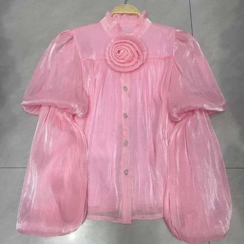 European Style Autumn New French Socialite Style Pullover Fashionable Versatile Bell Sleeve Solid Color Women's Top