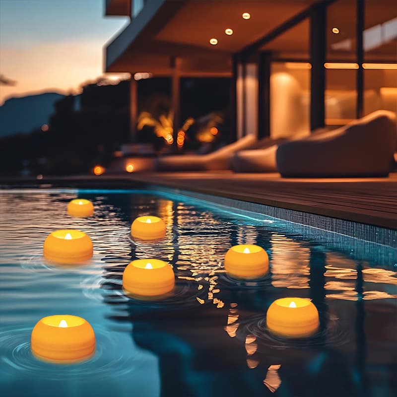 Floating Candles Led Water Floating Candles Wedding Romantic Home Pool Decoration Diameter 6cm Cross-Border Hot Selling Amazon