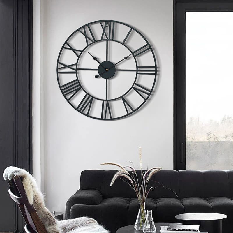 Amazon Vintage Iron Wall Clock Nordic Decorative Clock Hot Selling Roman Clock Home Decoration Clock Factory Wholesale