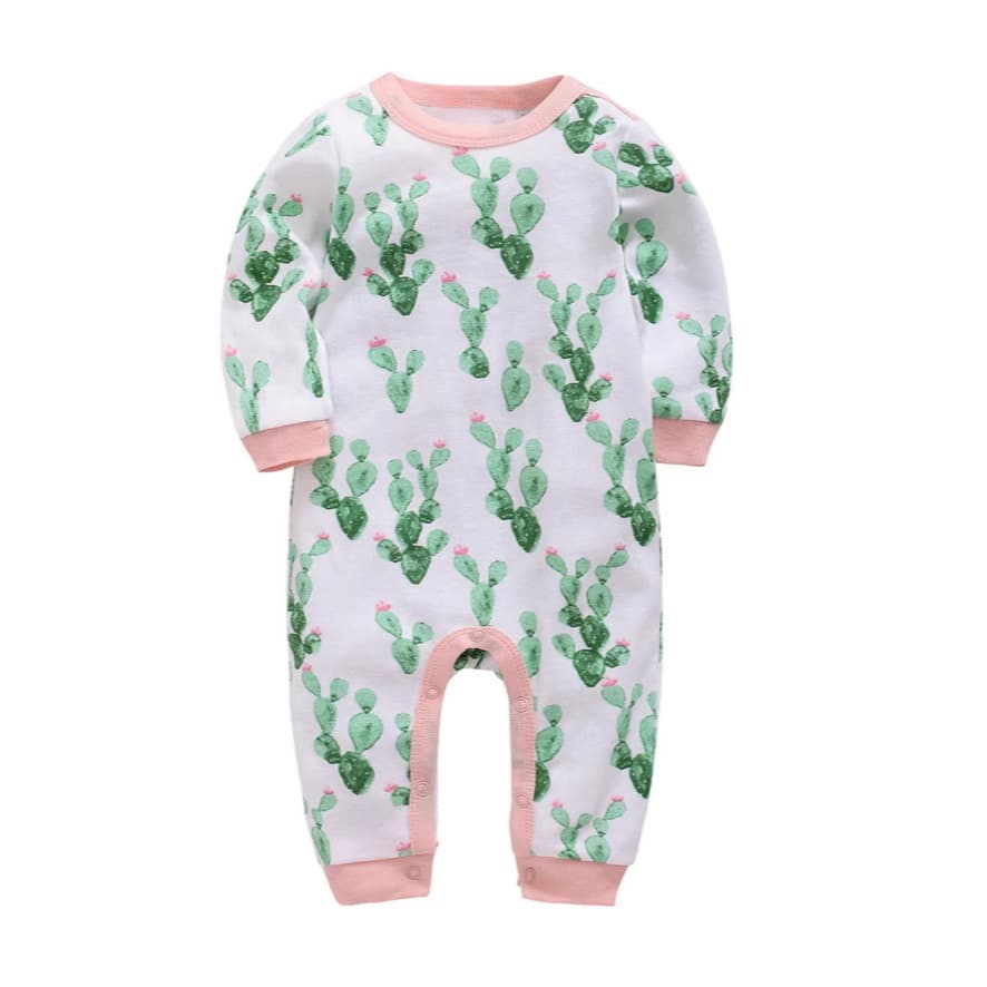 Newborn Baby Romper Long Sleeve Open Crotch Spring Autumn 0-9 Months Cross-border Wholesale