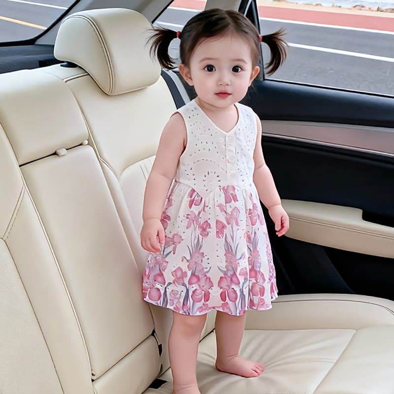 Girls butterfly wings floral skirt summer new princess skirt children fairy birthday performance dress baby summer dress