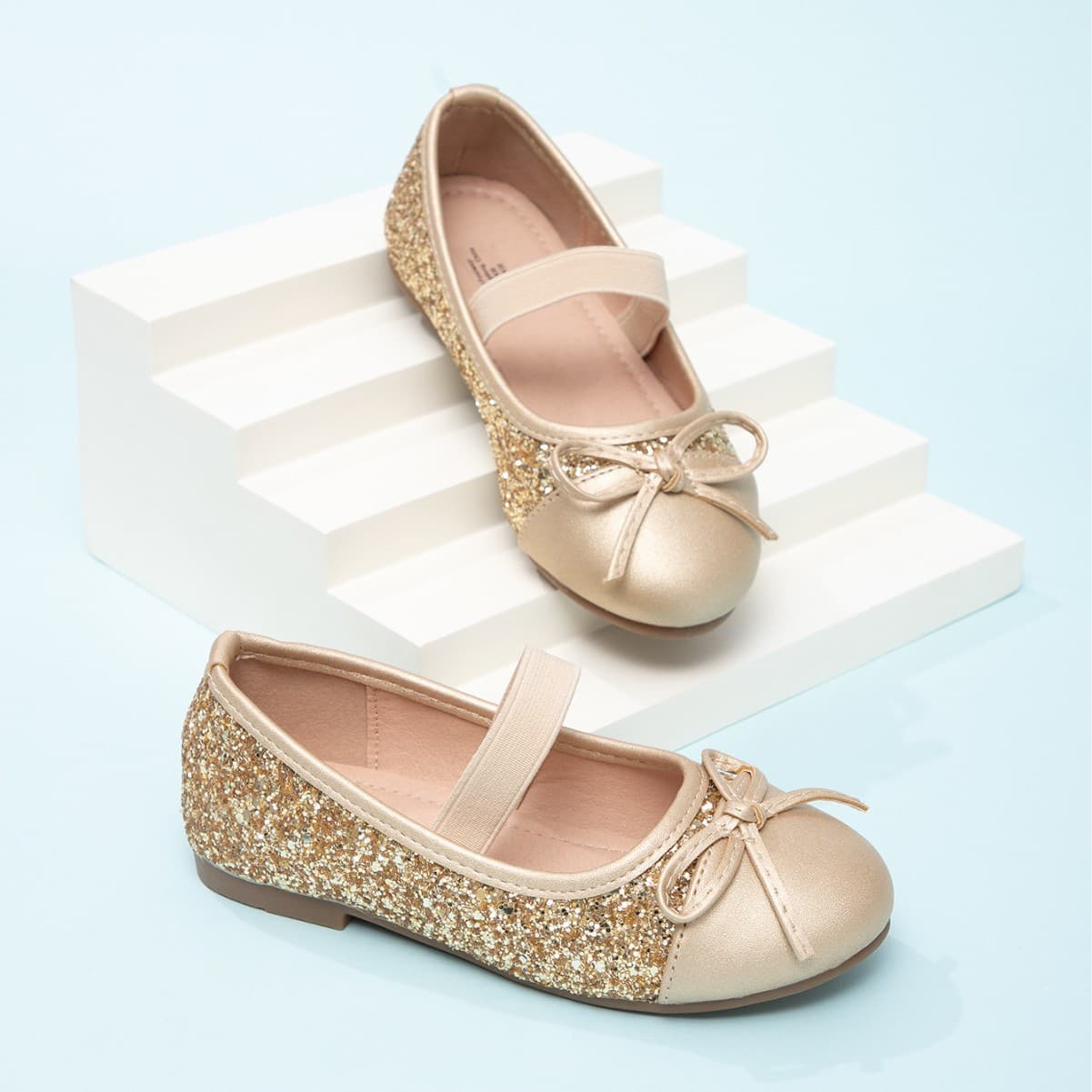 Factory Direct Kids Shoes Girls Princess Shoes Gradient New Style Little Girls Flats Sparkly Children Shoes