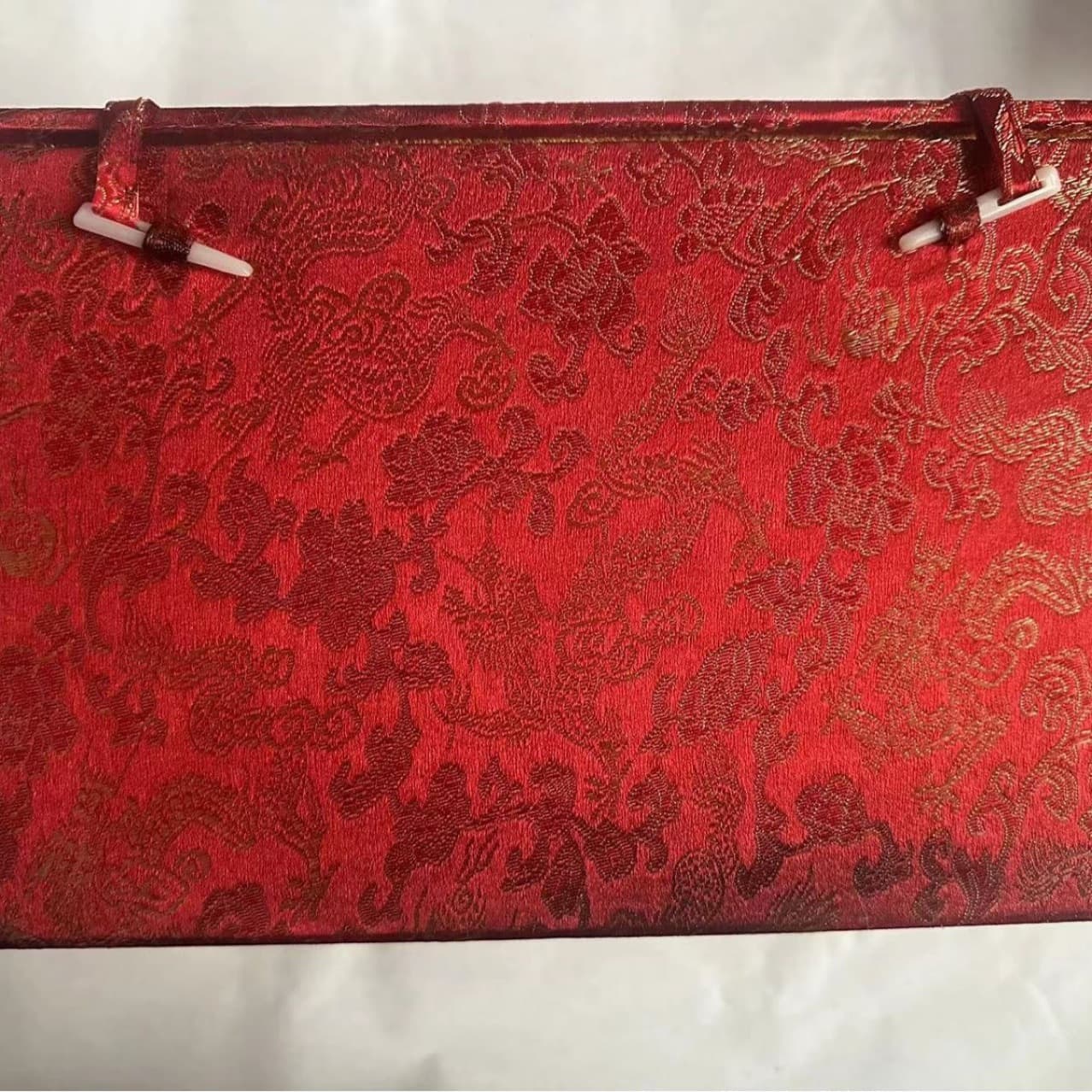 Antique-style Aged Box for Collectible Ornaments, Brocade Box, Retro Dust-proof Storage Box, Bracelet and Cultural Play Brocade Gift Box