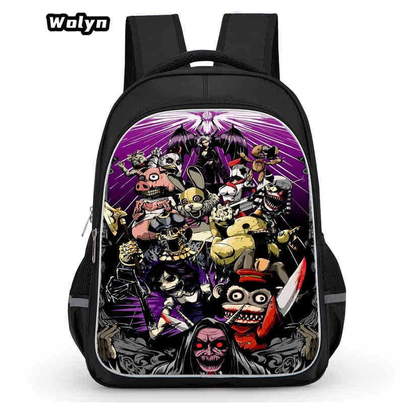 Dark Deception Dark Deception Peripheral Anime Print Backpack Cross-Mirror Foreign Trade Student School Bag