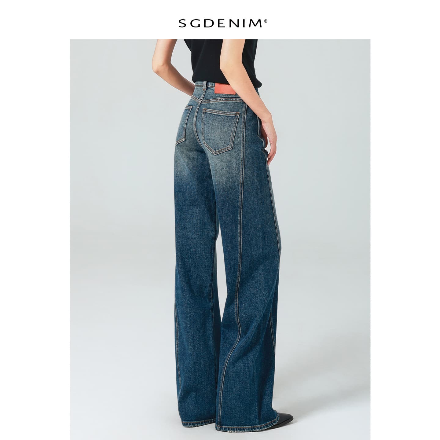 Vintage High-Waist Jeans for Women, New Retro Style Slimming Loose Straight Wide-Leg Pants 2026 Fall New Arrival