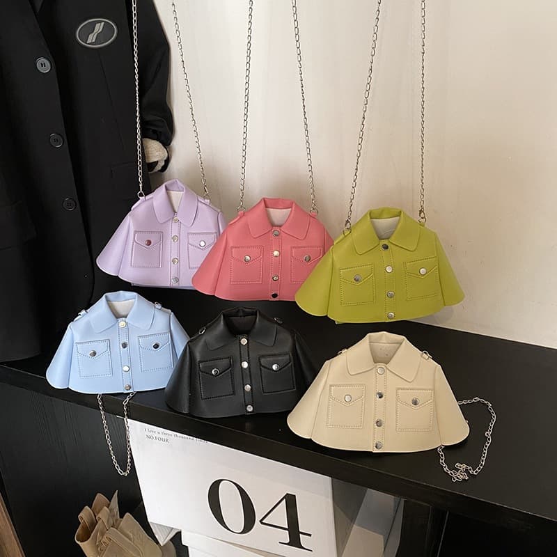 Trendy Internet Celebrity Fashionable Crossbody Bag Creative Clothing-Style Shoulder Bag Cross-Border Unique Niche Chain Women's Bag