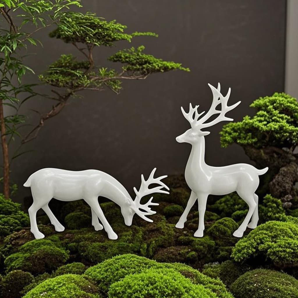 European and American modern simple plastic deer ornaments bonsai ornaments living room TV cabinet wine cabinet bookcase decoration craft